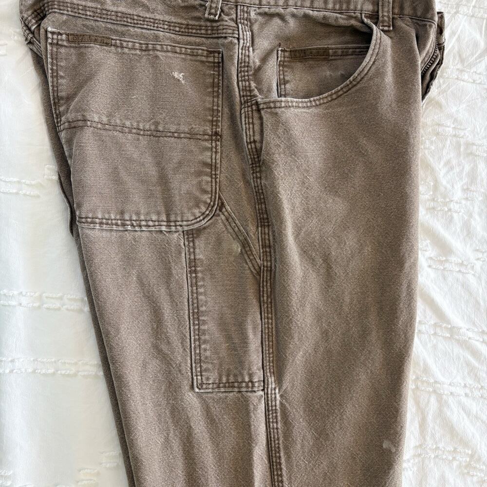 C.E. Schmidt Workwear Carpenter Pants Brown Canvas Utility 34x30 - Picture 7 of 12
